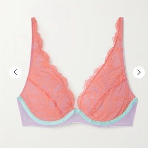 Dora Larsen Erin lace and tulle underwire bra 32C